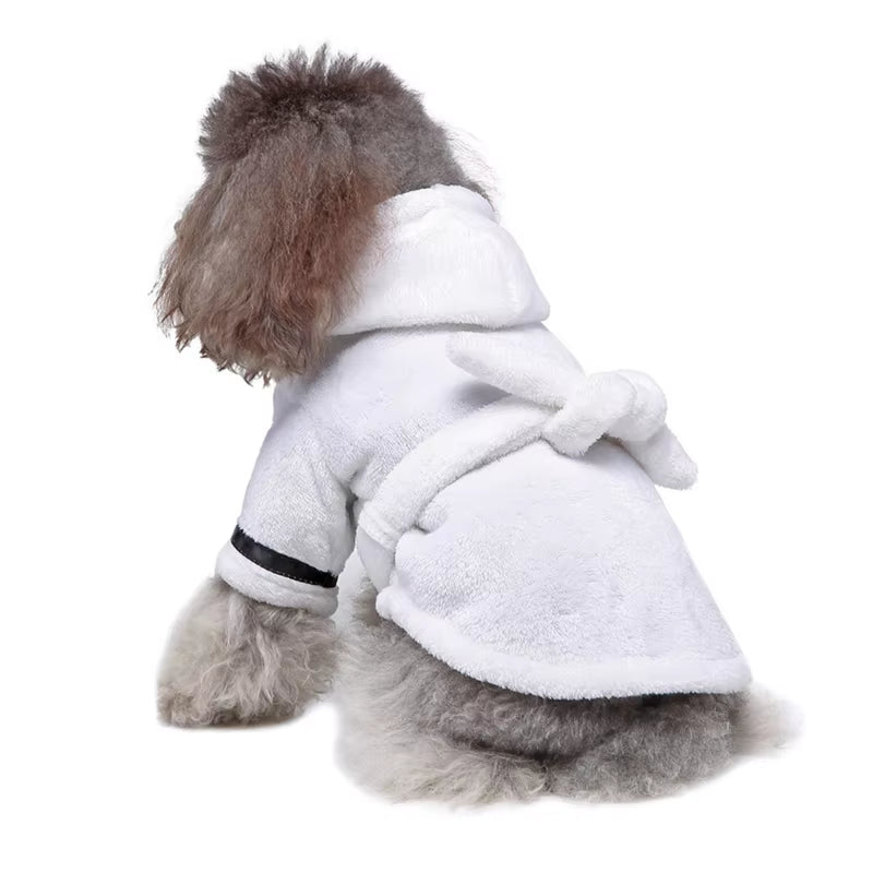 Pet Dog Bathrobe Dog Pajamas Sleeping Clothes Soft Pet Bath Drying Towel Clothes for for Puppy Dogs Cats Pet Accessories