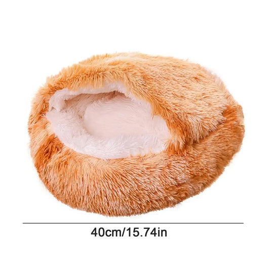 Pet Beds Soft Plush Cats Dogs House Bed for Dog with Slip Resistant Bottom Indoor Cat Cave Bed Machine Washable Pet Supplies