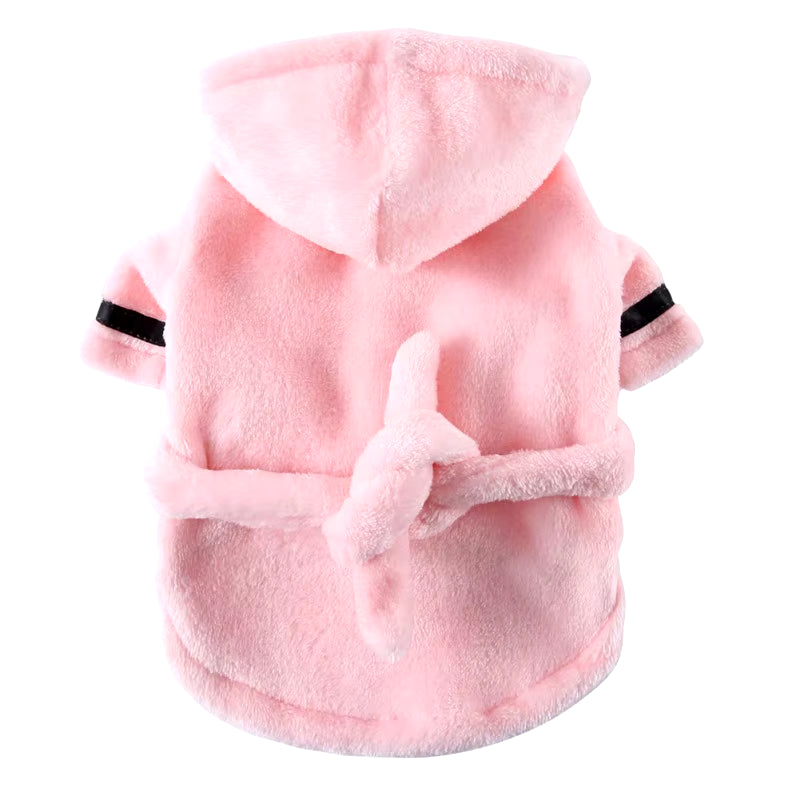 Pet Dog Bathrobe Dog Pajamas Sleeping Clothes Soft Pet Bath Drying Towel Clothes for for Puppy Dogs Cats Pet Accessories