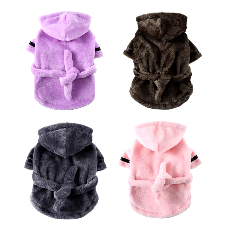 Pet Dog Bathrobe Dog Pajamas Sleeping Clothes Soft Pet Bath Drying Towel Clothes for for Puppy Dogs Cats Pet Accessories