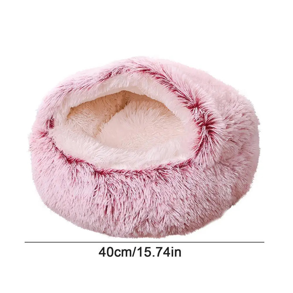 Pet Beds Soft Plush Cats Dogs House Bed for Dog with Slip Resistant Bottom Indoor Cat Cave Bed Machine Washable Pet Supplies